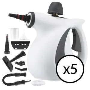5 Qinux Vapoxis steam cleaners with attachments